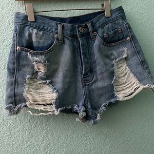 distressed shorts